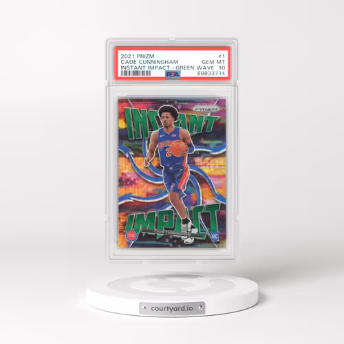 2021 Panini Prizm Instant Impact #1 Cade Cunningham - Green Wave (PSA 10 GEM MINT)