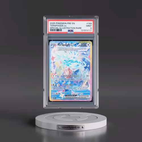 2025 Pokémon Pre EN-Prismatic Evolutions #169 Terapagos EX - Holo Special Illustration Rare (PSA 9 M
