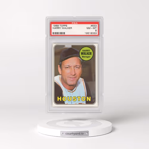 1969 Topps #633 Harry Walker (PSA 8 NM-MT)