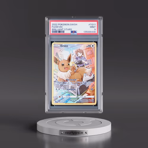 2022 Pokémon Sword & Shield Brilliant Stars #TG11 Eevee - Full Art (PSA 9 MINT)