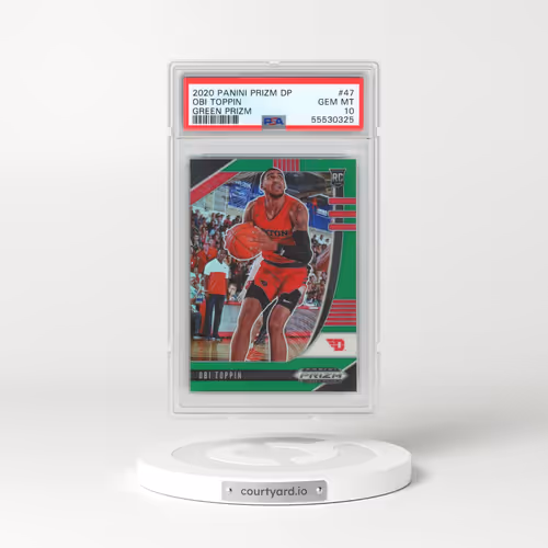 2020 Panini Prizm Draft Picks #47 Obi Toppin - Green Prizm (PSA 10 GEM MINT)