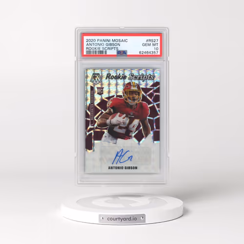 2020 Panini Mosaic Rookie Scripts #RS27 Antonio Gibson (PSA 10 GEM MINT)