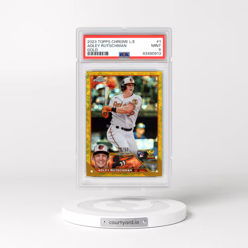 2023 Topps Chrome Logofractor Edition #1 Adley Rutschman - Gold Refractor (PSA 9 MINT)