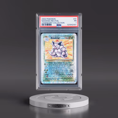 2002 Pokémon Legendary Collection #31 Nidoking - Reverse Foil (PSA 1 PR)