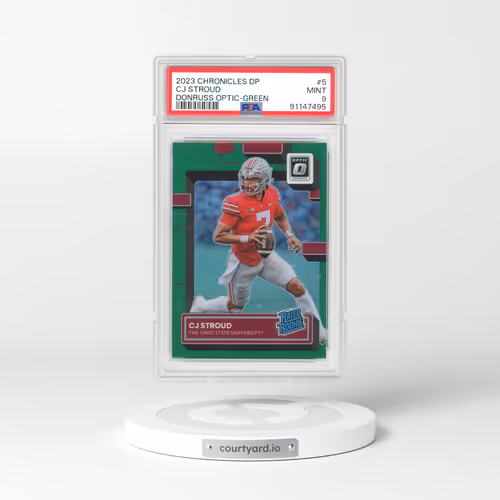 2023 Panini Chronicles Draft Picks Donruss Optic #5 CJ Stroud - Green (PSA 9 MINT)