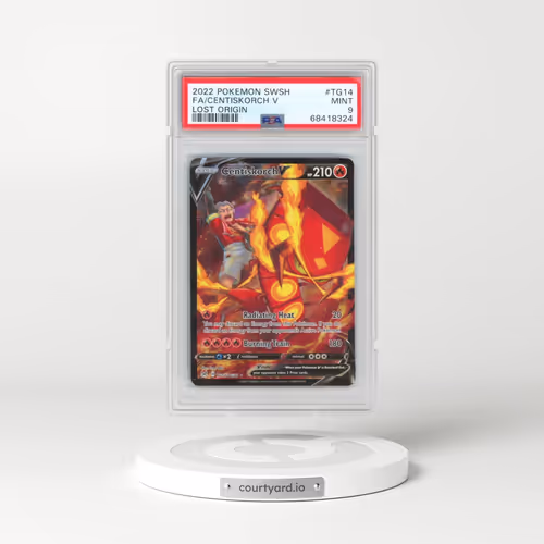 2022 Pokémon Sword & Shield Lost Origin #TG14 Centiskorch V - Holo Full Art (PSA 9 MINT)