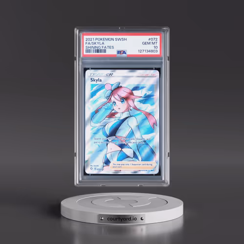 2021 Pokémon Sword & Shield Shining Fates #072 Skyla - Full Art (PSA 10 GEM MINT)