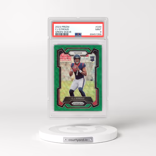 2023 Panini Prizm #339 CJ Stroud - Green Wave (PSA 9 MINT)