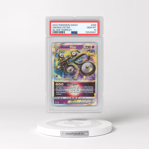 2022 Pokémon Sword & Shield Silver Tempest #066 Unown Vstar (PSA 10 GEM MINT)