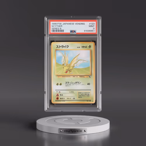 1998 Pokémon Vending #123 Scyther - Series III (PSA 9 MINT)