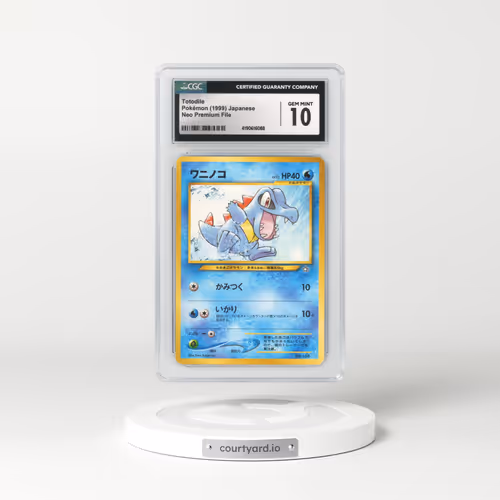 1999 Japanese Neo Premium File #158 Totodile - No Rarity Symbol (CGC 10 GEM MINT)