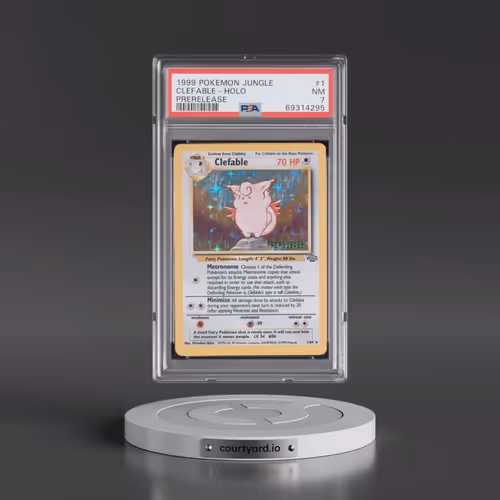 1999 Pokémon Jungle #1 Clefable - Holo Prerelease (PSA 7 NM)