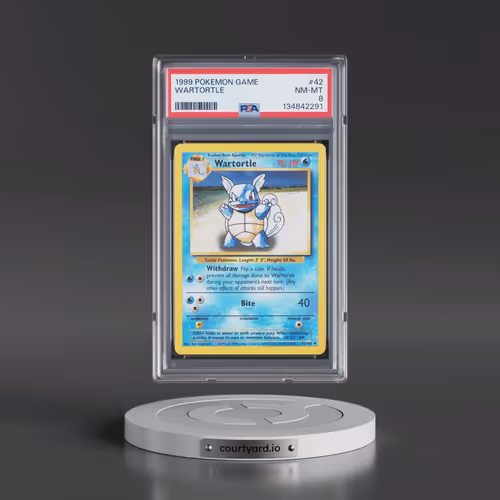1999 Pokémon Game #42 Wartortle (PSA 8 NM-MT)