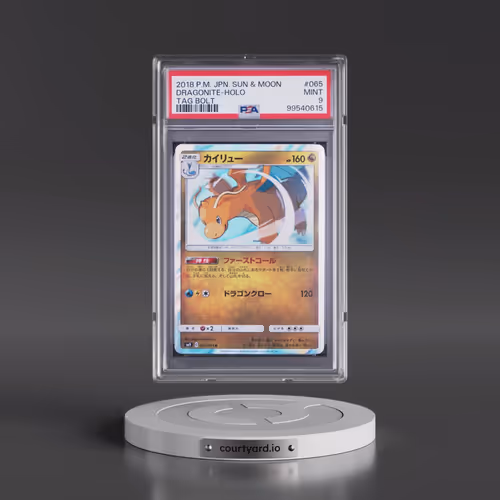 2018 Pokémon Sun & Moon Tag Bolt #065 Dragonite - Holo (PSA 9 MINT)
