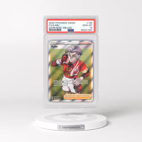 2020 Pokémon Sword & Shield Darkness Ablaze #186 Kabu - Full Art (PSA 10 GEM MINT)