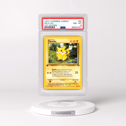 1999 Pokémon Jungle #60 Pikachu - 1st Edition (PSA 8 NM-MT)