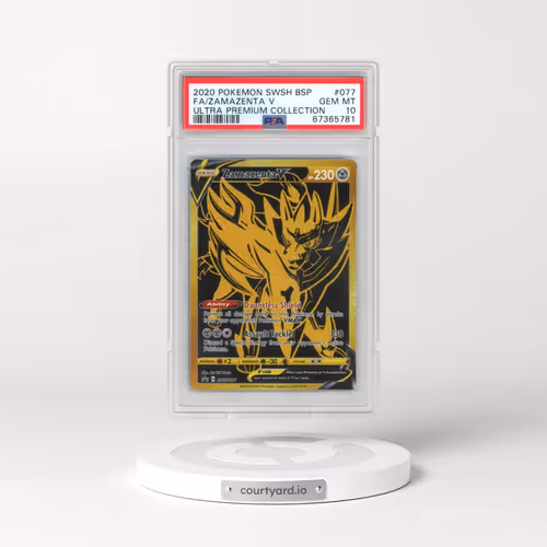2020 Pokémon Swsh Black Star Promo #077 Zamazenta V - Holo Full Art Ultra Premium Collection (PSA 10