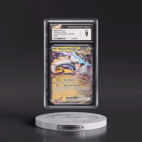 2024 Pokémon Tef EN-Temporal Forces #123 Raging Bolt EX - Holo (CGC 9 MINT)