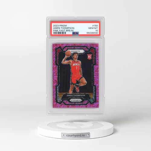 2023 Panini Prizm #150 Amen Thompson - Pink Fast Break (PSA 10 GEM MINT)