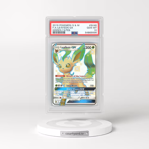 2019 Pokémon Sun & Moon Hidden Fates #SV46 Leafeon GX - Holo Full Art (PSA 10 GEM MINT)