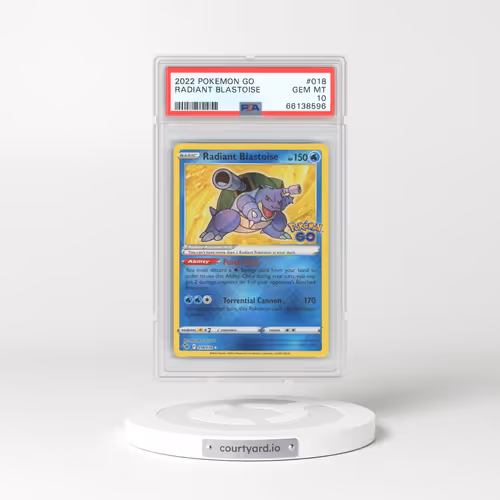 2022 Pokémon Go #018 Radiant Blastoise - Holo (PSA 10 GEM MINT)