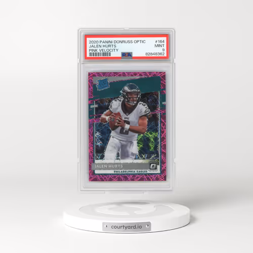 2020 Panini Donruss Optic #164 Jalen Hurts - Pink Velocity (PSA 9 MINT)