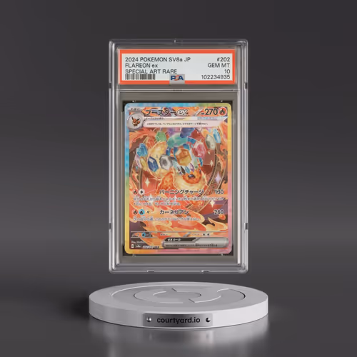 2024 Pokémon Sv8a-Terastal Fest EX #202 Flareon EX - Holo Special Art Rare (PSA 10 GEM MINT)