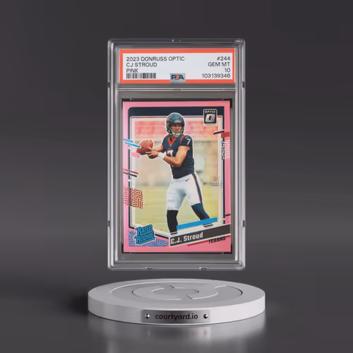 2023 Panini Donruss Optic #244 CJ Stroud - Pink (PSA 10 GEM MINT)
