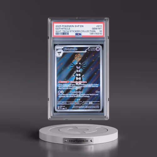 2025 Pokémon Svp EN-SV Black Star Promo #211 Gothitelle - White Flare Tech Sticker Collection (PSA 1