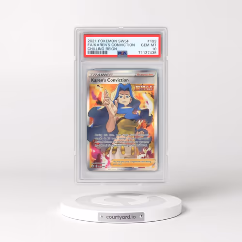 2021 Pokémon Sword & Shield Chilling Reign #193 Karen's Conviction - Full Art (PSA 10 GEM MINT)