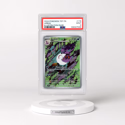 2024 Pokémon Tef EN-Temporal Forces #176 Arbok - Illustration Rare (PSA 9 MINT)
