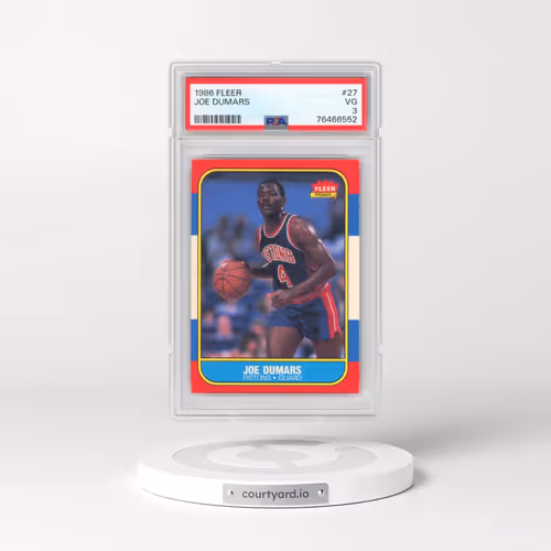 1986 Fleer #27 Joe Dumars (PSA 3 VG)