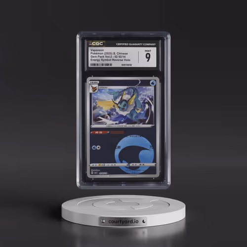 2025 Gem Pack Volume 2 - CBB2C - Simplified #02 02/14 Vaporeon - Reverse Holo Energy Symbol (CGC 9 M