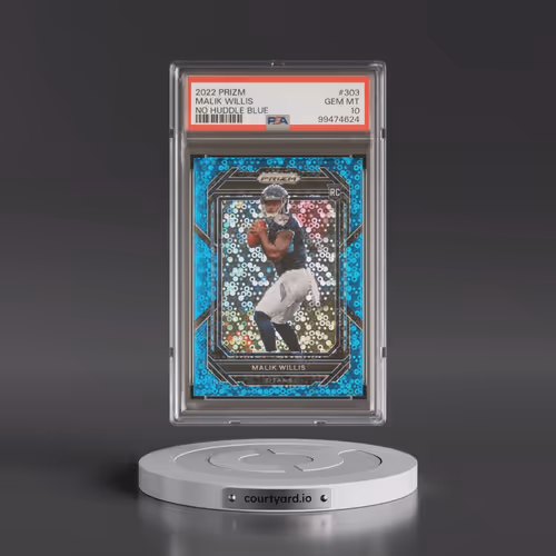 2022 Panini Prizm #303 Malik Willis - No Huddle Blue (PSA 10 GEM MINT)