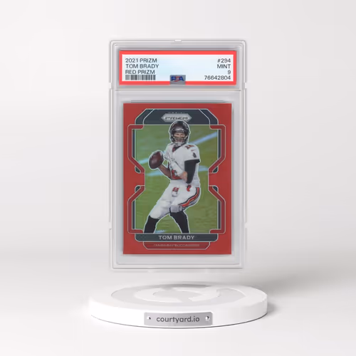 2021 Panini Prizm #294 Tom Brady - Red Prizm (PSA 9 MINT)