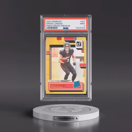 2022 Panini Donruss #307 Drake London - Press Proof Premium (PSA 9 MINT)