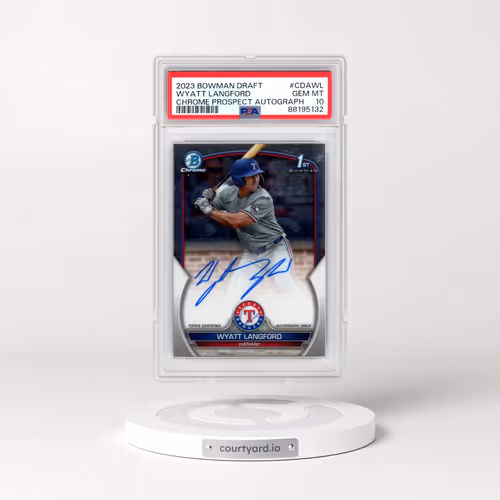 2023 Bowman Draft Chrome Prospect Autograph #CDAWL Wyatt Langford (PSA 10 GEM MINT)