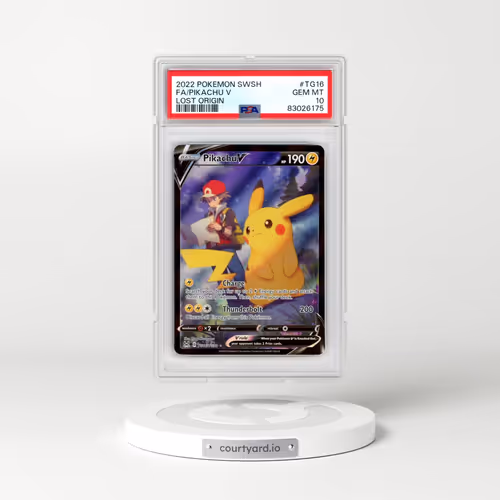 2022 Pokémon Sword & Shield Lost Origin #TG16 Pikachu V - Holo Full Art (PSA 10 GEM MINT)