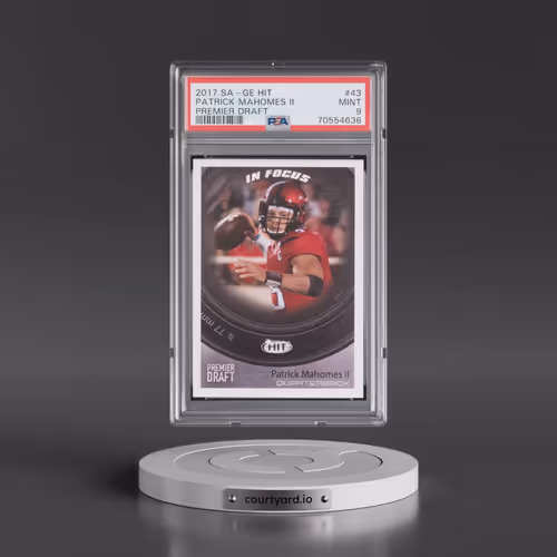 2017 SA-GE Hit Premier Draft #43 Patrick Mahomes II (PSA 9 MINT)