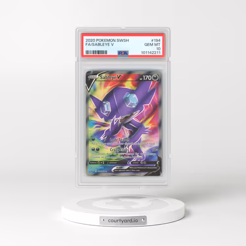 2020 Pokémon Sword & Shield #194 Sableye V - Holo Full Art (PSA 10 GEM MINT)