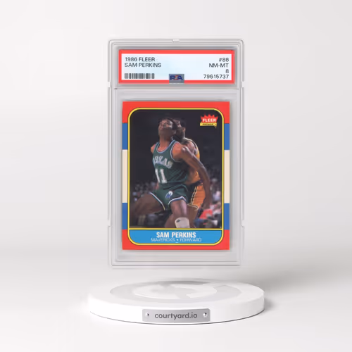 1986 Fleer #86 Sam Perkins (PSA 8 NM-MT)