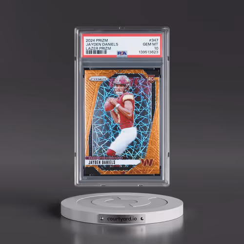 2024 Panini Prizm #347 Jayden Daniels - Lazer Prizm (PSA 10 GEM MINT)