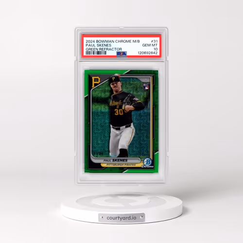 2024 Bowman Chrome Mega Box #31 Paul Skenes - Green Refractor (PSA 10 GEM MINT)