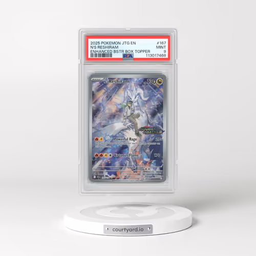 2025 Pokémon Jtg EN-Journey Together #167 N's Reshiram - Enhanced Booster Box Topper (PSA 9 MINT)