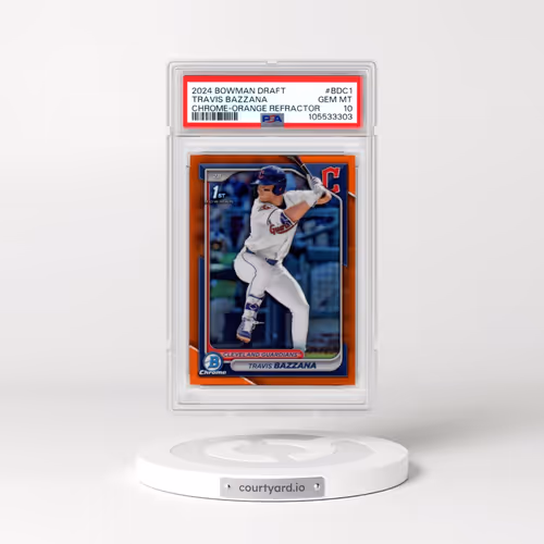 2024 Bowman Draft #BDC1 Travis Bazzana - Chrome-Orange Refractor (PSA 10 GEM MINT)