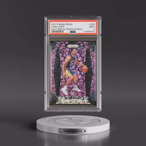 2017 Panini Prizm #282 Josh Hart - Fast Break Prizm-Purple (PSA 9 MINT)
