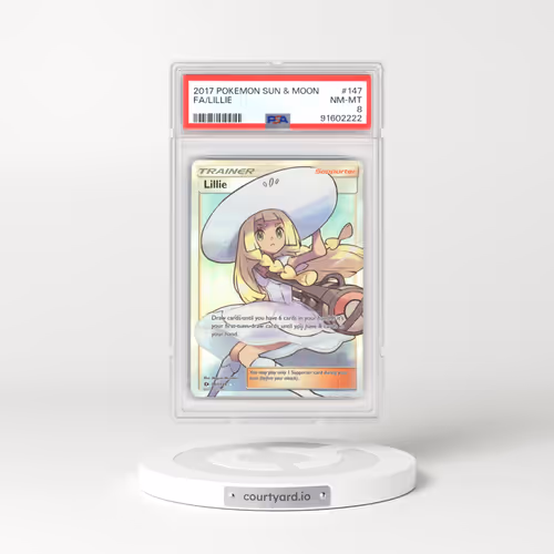2017 Pokémon Sun & Moon #147 Lillie - Full Art (PSA 8 NM-MT)