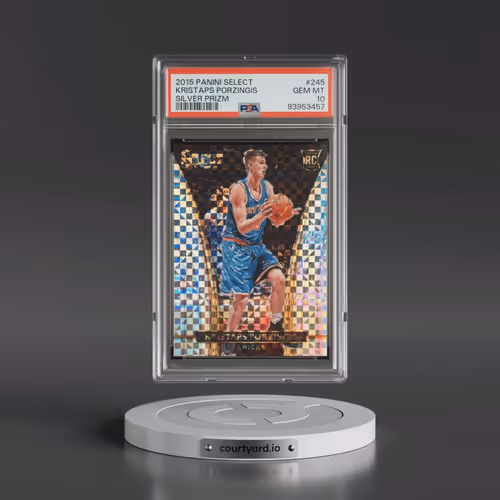 2015 Panini Select #245 Kristaps Porzingis - Silver Prizm (PSA 10 GEM MINT)