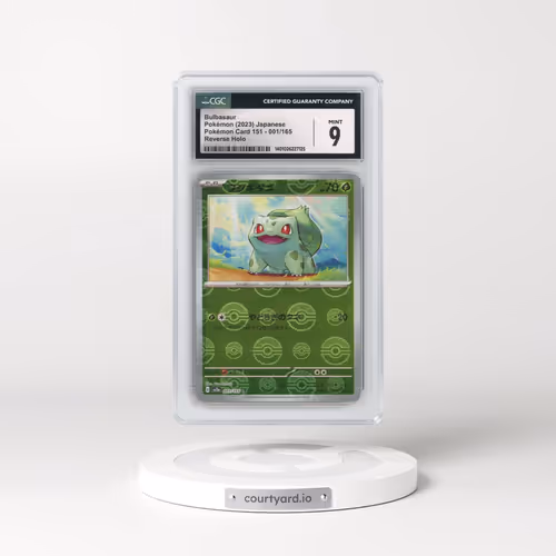 2023 Pokémon Card 151 #001/165 Bulbasaur - Reverse Holo Poké Ball (CGC 9 MINT)