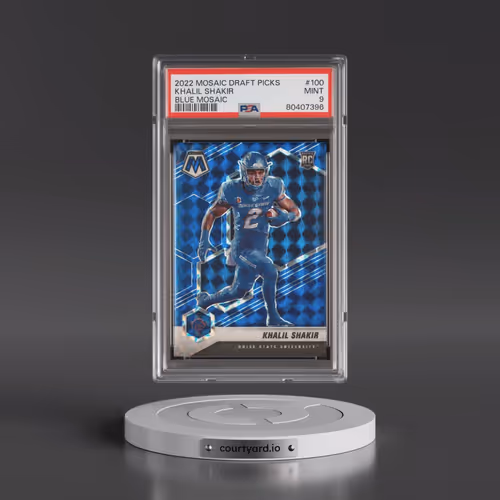 2022 Panini Mosaic Draft Picks #100 Khalil Shakir - Blue Mosaic (PSA 9 MINT)